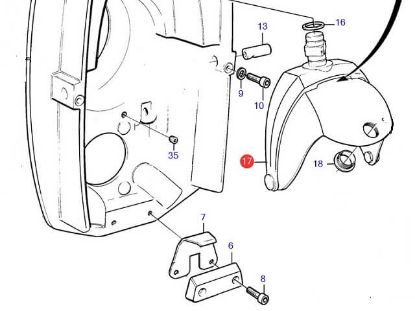 Volvo Penta Steering Fork and Helmet, Part Number 24178099