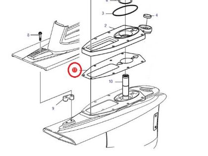 Volvo Penta Gear Housing Gasket For A DPH and DPR Sterndrive, Part Number 3862249