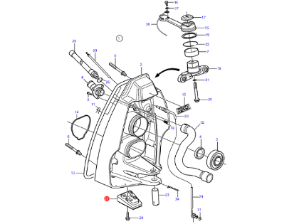 Volvo Penta Magnesium transom anode for SX-A, DPS, Part Number 3888818