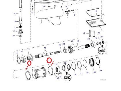 Volvo Penta DP-SM Bearing Carrier O-Ring, Part Number 3854625