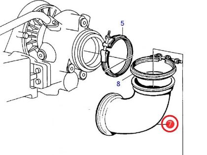 Volvo Penta TAMD Exhaust Elbow Pipe, Part Number 3829021