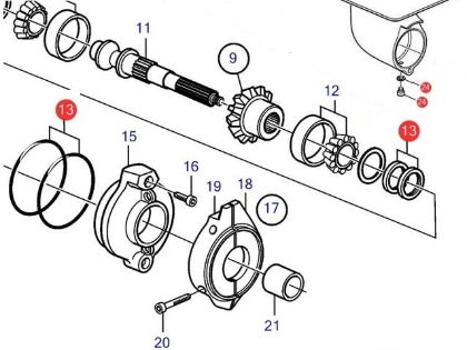 Saildrive Lower Gear Unit Service kit, Part Number SD130150
