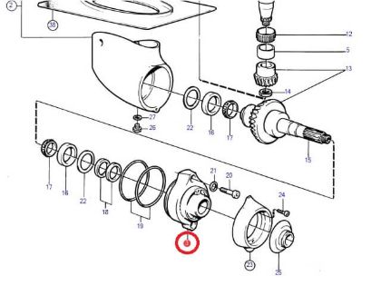 Volvo Penta Bearing Carrier, Part Number 873127