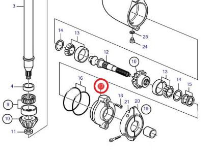 Volvo Penta Bearing Carrier, Part Number 23040713