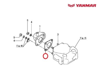 Yanmar Exhaust gasket, Part Number 128170-13201