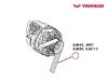 Yanmar 3JH40, 4JH45, 4JH57,4JH80, 4JH110 Alternator Belt, Part Number 129675-42280E
