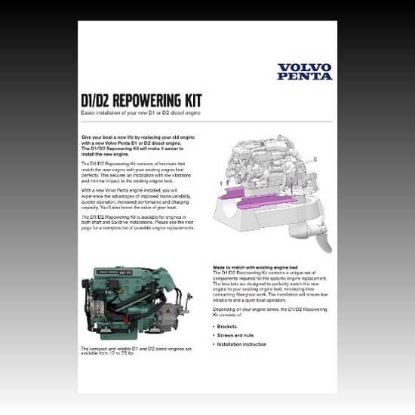 Volvo Penta repowering engine bed conversion kits