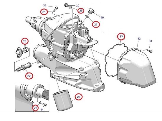 Volvo Penta DPI oil filter kit, part number 23538670