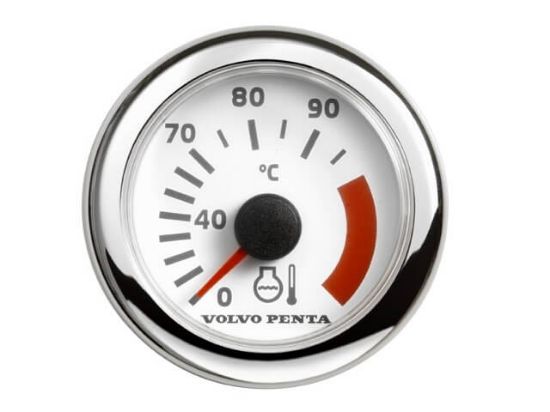 Volvo Penta D Series EVC 52mm Coolant Temperature Gauge, Part Number 874931