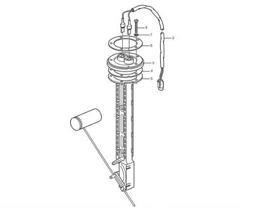 Volvo Penta D Series EVC 52mm Fuel Sender, Part Number 874840