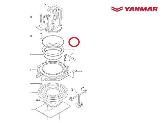 Yanmar Saildrive Inner Securing Band, Part Number 196420-02730