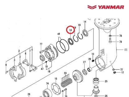 Yanmar Saildrive Drive Shaft Oil Seal, Part Number  196313-02591