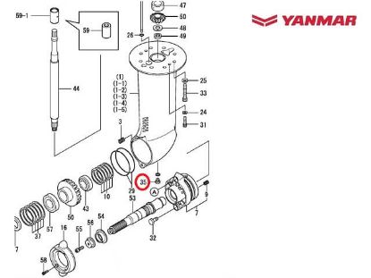 Yanmar SD50 Saildrive Drain Plug, Part Number 196326-02420