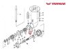 Yanmar Saildrive Bearing Carrier O-ring, Part Number 24321-000950