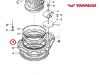 Genuine Yanmar Saildrive Lower Diaphragm Snap Ring, Part Number 196460-02730