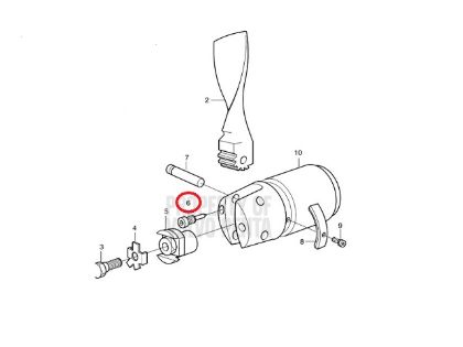 Volvo Penta 2 blade folding hub hex screw, Part Number 3855529