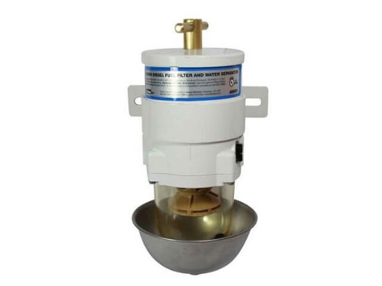 Racor 500MA diesel fuel filter and water separator with clear bowl and heat shield , Part Number 301505