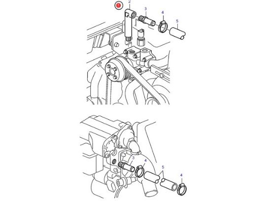 Volvo Penta D1-13, D1-20, D1-20 and D2-40 Hot water kit, Part Number 3841173