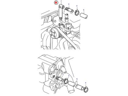 Volvo Penta D1-13, D1-20, D1-20 and D2-40 Hot water kit, Part Number 3841173