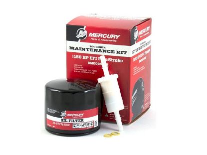 Mercury Mariner 100 hour service kit for 150HP EFI 4 Stroke and 150HP Sea Pro. 8M0094232