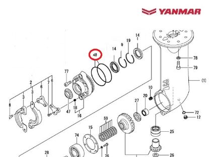 Yanmar Saildrive Bearing Carrier O-ring, Part Number 24321-000950