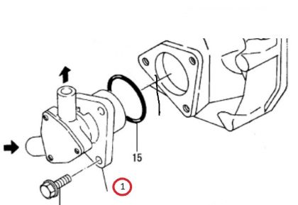 Yanmar seawater pump for a 1GM and 1GM10.