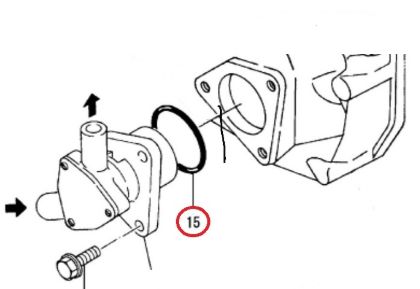 Yanmar Seawater Pump O-ring for 1GM and 1GM10 diesel engines, Part Number 24321-000350