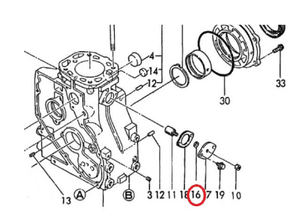 Yanmar 1GM, 2GM, 3GM Anode Seal, Part Number 123210-09310