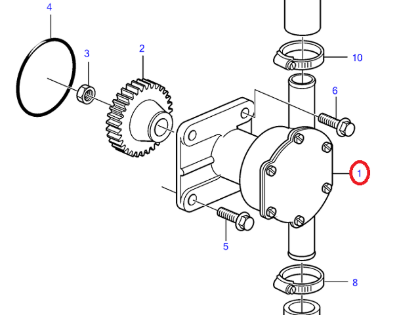 Volvo Penta D1-13,  D1-20 and MD2010, MD2020 Series Seawater Pump, Part Number 3593654