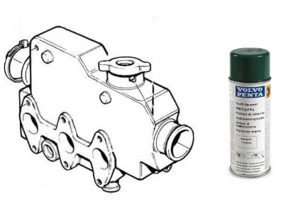 Volvo Penta  heat exchanger painting service, Part Number: 100120