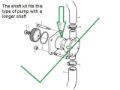 Volvo Penta seawater pump shaft kit, Part Number 21951418