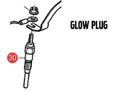 Picture of Volvo Penta D1 Series Glow Plug, Part Number 21192358