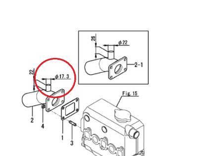Yanmar Exhaust Elbow, Part Number 128990-13510