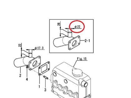 Yanmar Exhaust Elbow, Part Number 128890-13530