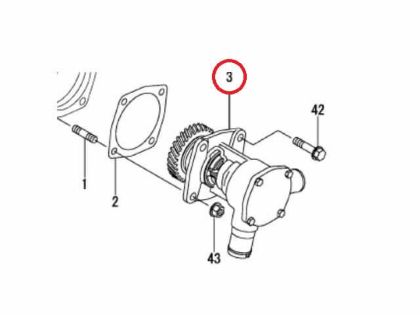 Yanmar Seawater Impeller Pump, Part Number 129271-42503