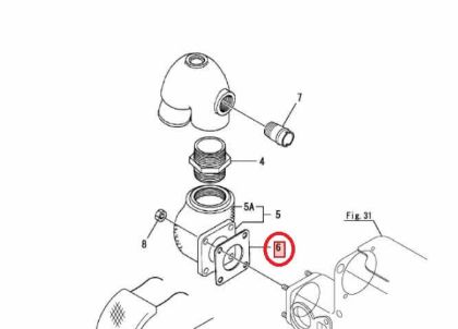 Yanmar Exhaust Gasket, Part Number 129472-18090