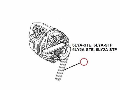 Yanmar Alternator Belt, Part Number 119593-42280E