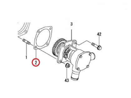 Yanmar Seawater Impeller Pump Gasket, Part Number 129150-01881