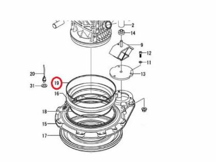 Yanmar Upper Diaphragm Securing Wire, Part Number 196460-02750