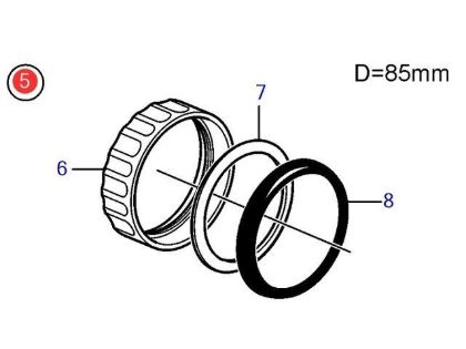 Volvo Penta D Yacht Series 85mm Tacho fitting kit, Part Number 874708