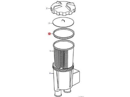 Volvo Penta D1, D2 Sea Water Strainer Sealing Ring , Part Number 842724