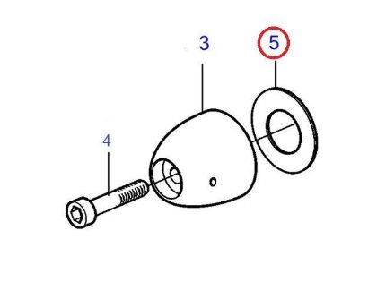 Volvo Penta Saildrive cone plastic washer, Part Number 850888