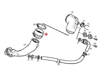 Volvo Penta 4 inch exhaust hose bellow, Part Number 860396