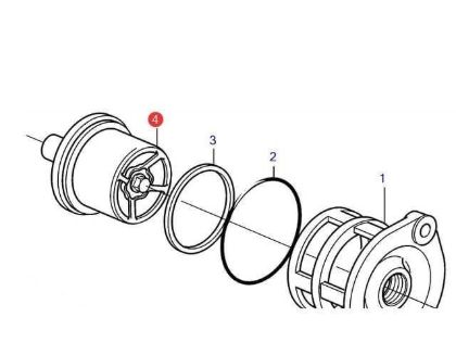 Volvo Penta thermostat, Part Number 8149182