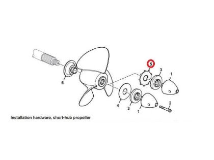 Volvo Penta SP tab washer, Part Number 897367
