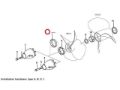Volvo Penta M16 and M20 spacer ring for propeller cone, Part Number 853676