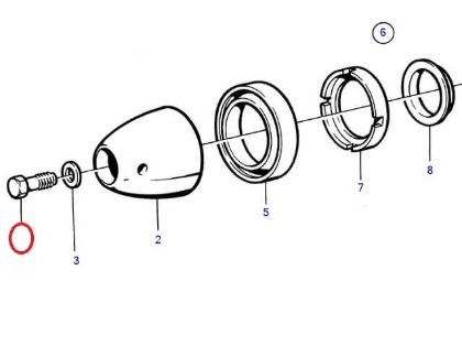 Volvo Penta M16 Cone bolt, Part Number 852216