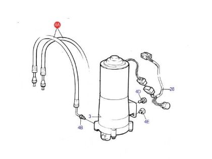 Volvo Penta Hydraulic Hose, Part Number 852839