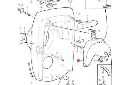 Volvo Penta Steering Fork and Helmet, Part Number 873183